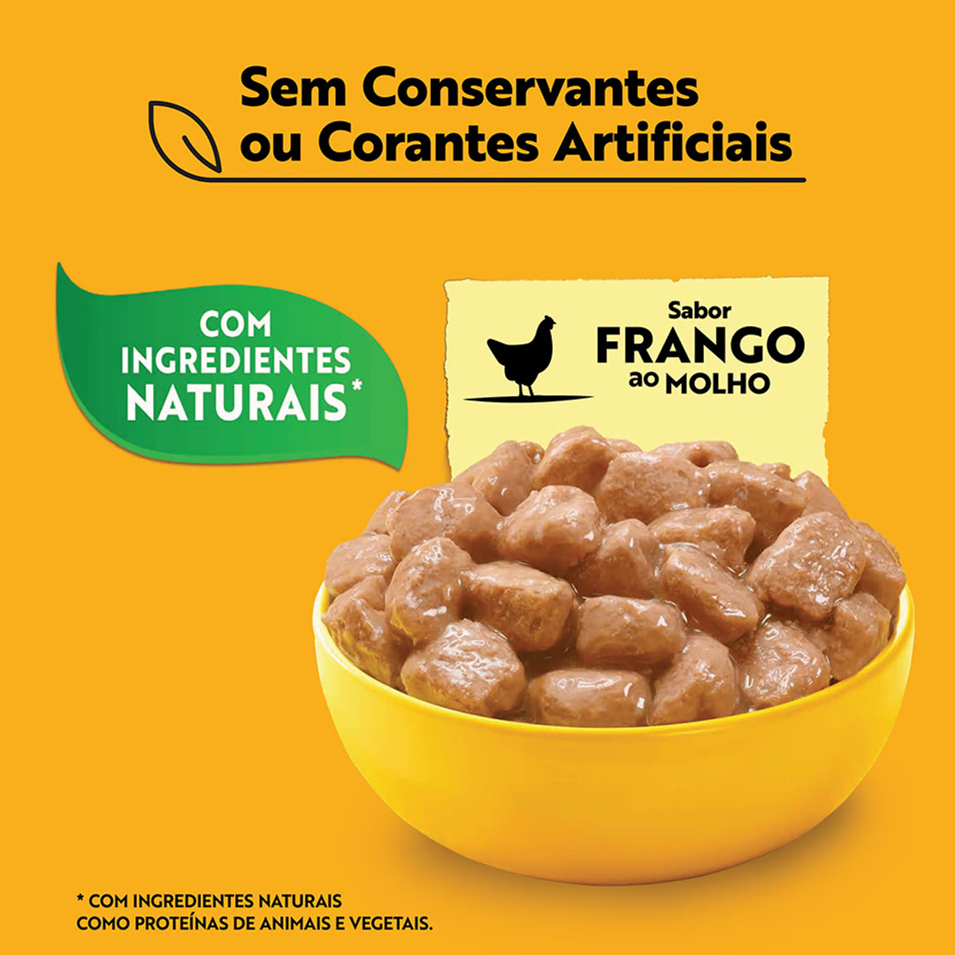 Ração Úmida Pedigree para Cães Adultos de Raças Pequenas Sabor Frango ao Molho 100g