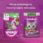 Ração Úmida Whiskas para Gatos Adultos Sabor Cordeiro 85g