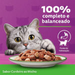 Ração Úmida Whiskas para Gatos Adultos Sabor Cordeiro 85g