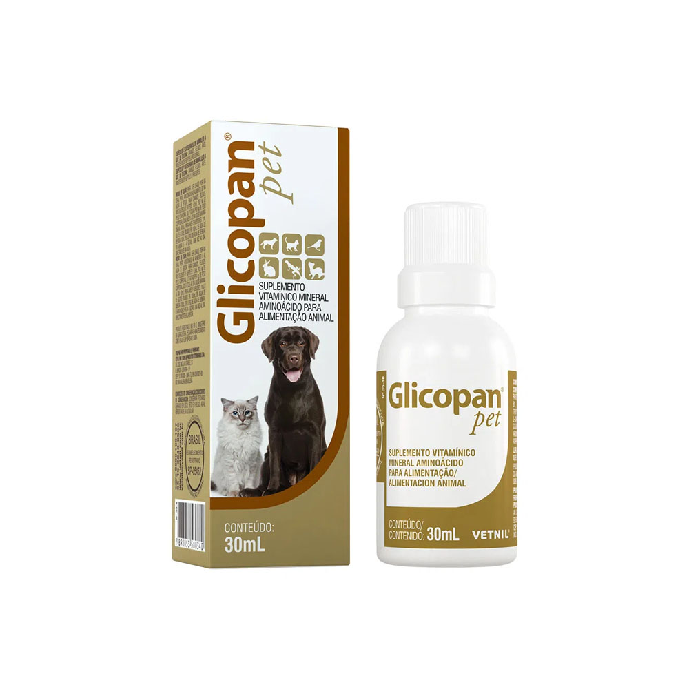 Glicopan Pet 30ml para Cães e Gatos Vetnil