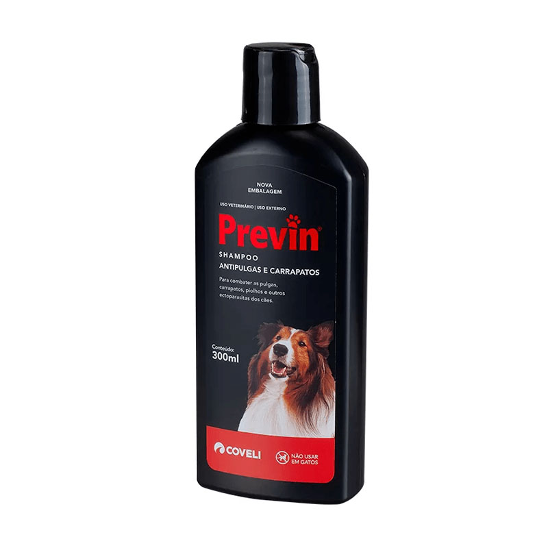 Shampoo Previn Antipulgas e Carrapatos para Cães 300ml Coveli
