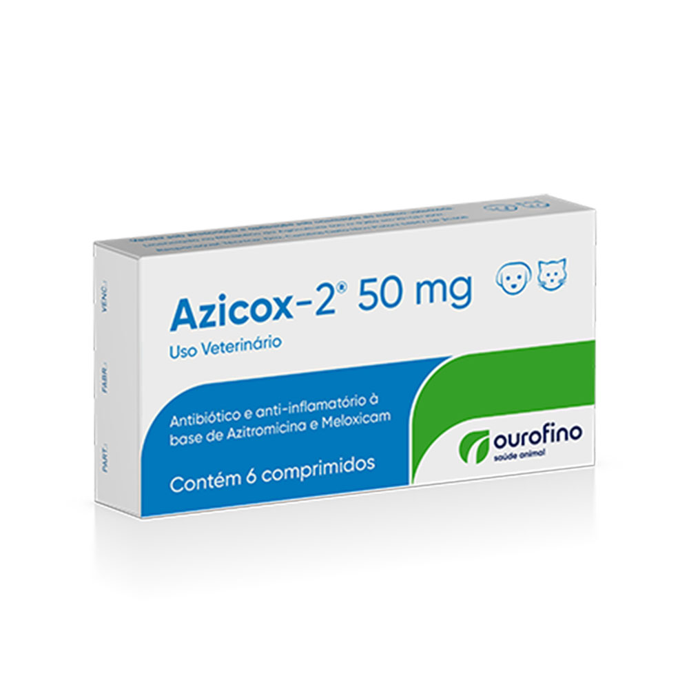 Azicox- 2 50mg para Cães e Gatos 6 Comprimidos Ourofino