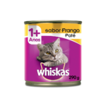 Ração Whiskas Lata para Gatos Adultos Sabor Galinha 290g