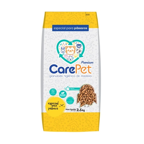 Granulado de Madeira Care Pet para Pássaros 2,5Kg