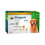 Antipulgas e Carrapatos Simparic 80mg para Cães 20,1 a 40Kg 3 Comprimidos Zoetis