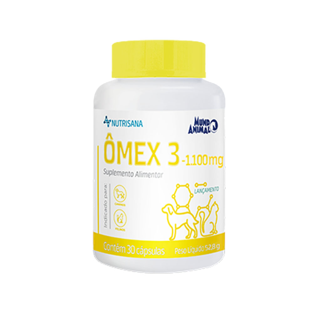 Nutrisana Ômex 3 1100mg 30 Cápsulas para Cães e Gatos Mundo Animal