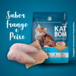 Ração Katbom para Gatos Filhotes Sabor Peixe e Frango 10,1Kg