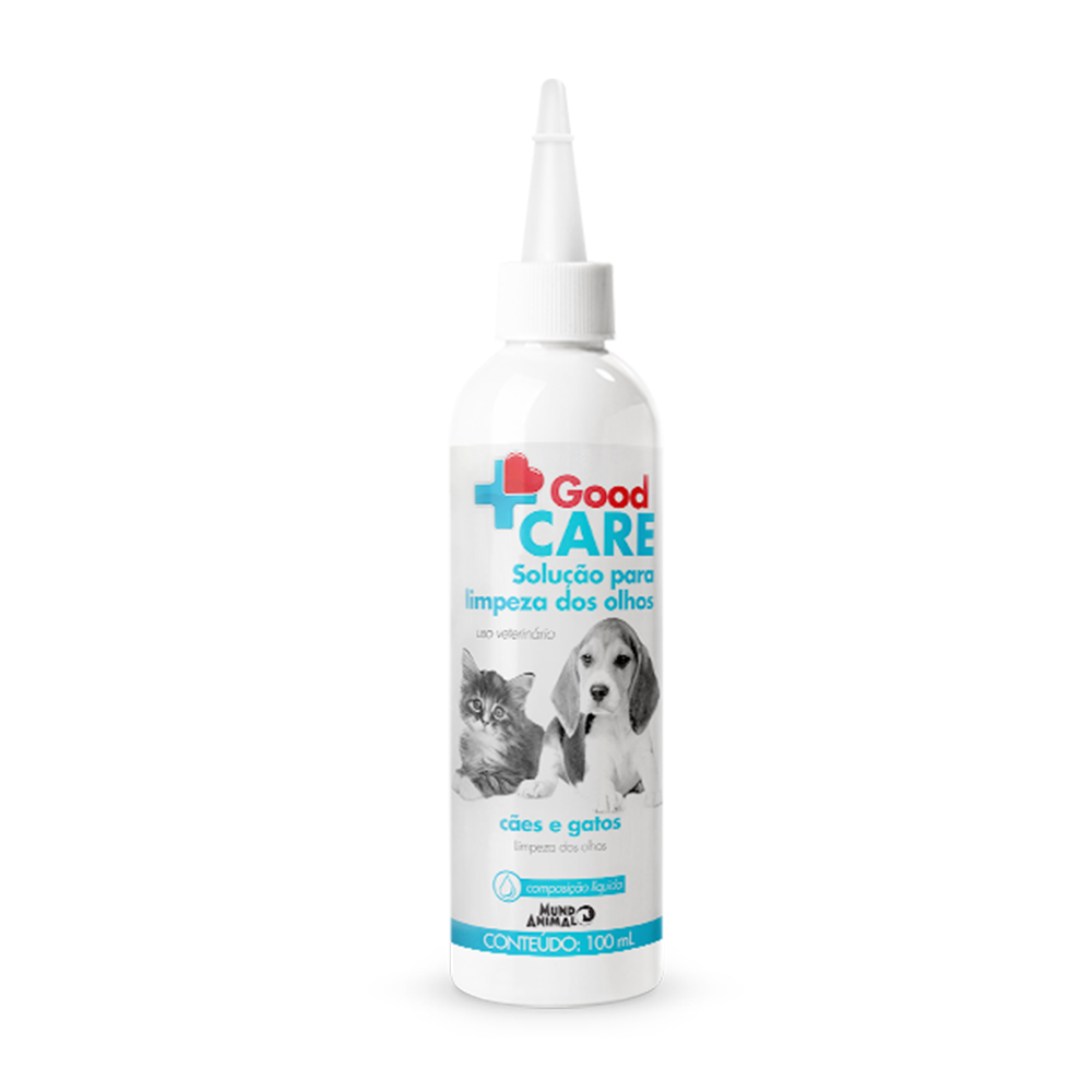 Good Care Solução de Limpeza dos Olhos para Cães e Gatos 100ml Mundo Animal