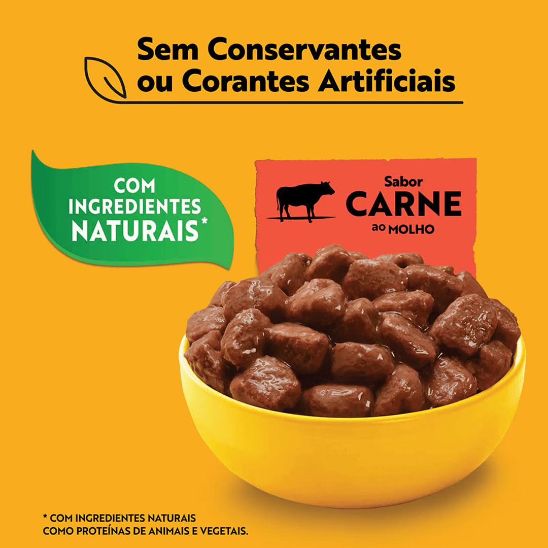 Ração Úmida Pedigree para Cães Adultos de Raças Pequenas Sabor Carne ao Molho 100g