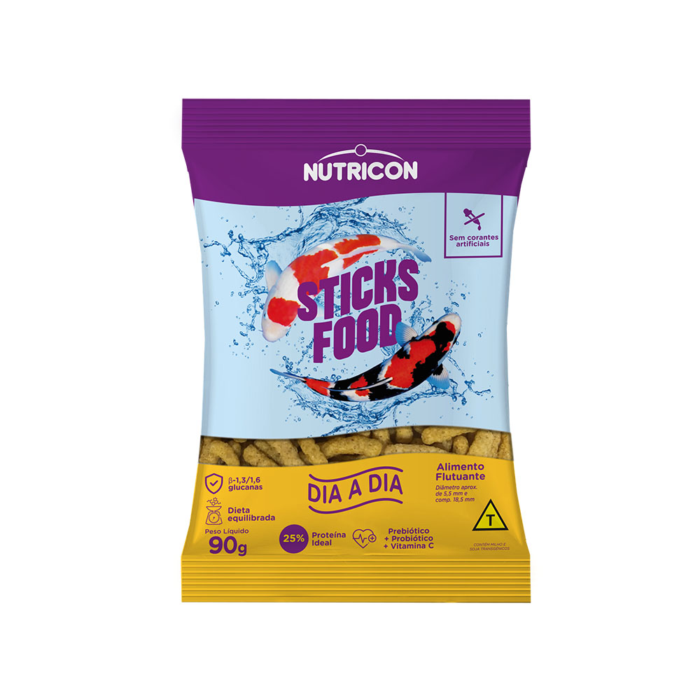 Ração Nutricon Sticks Food Dia-a-Dia para Carpas 90g