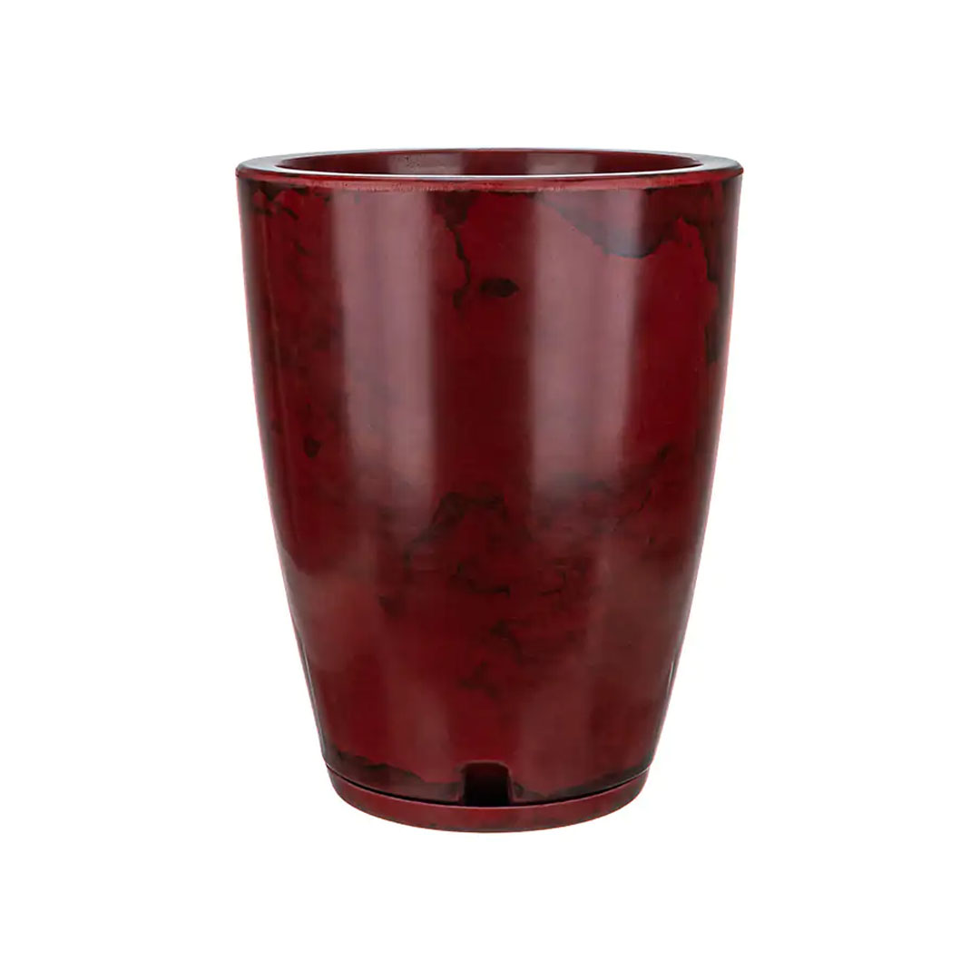 Vaso Amsterdã Marmorato 29x44cm Vermelho Floridis