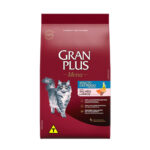 Ração GranPlus Menu para Gatos Adultos Castrados Sabor Salmão e Arroz 3Kg