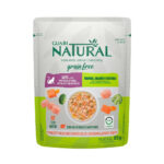 Ração Úmida Guabi Natural Grain Free para Gatos de Todas as Idades, Castrados e não Castrados Sabor Frango, Salmão e Vegetais 85g