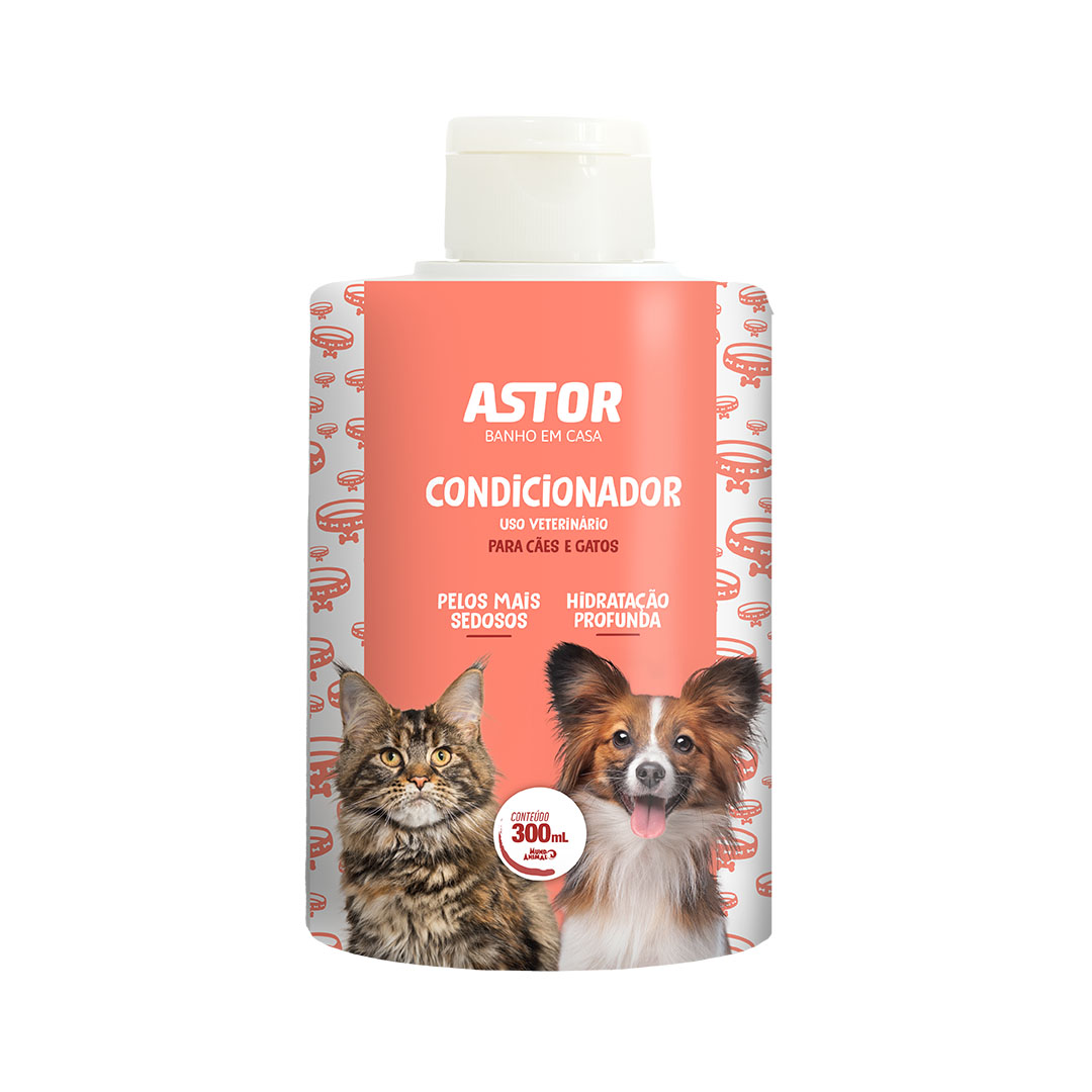 Condicionador Astor Banho em Casa para Cães e Gatos 300ml Mundo Animal