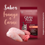 Ração GranPlus Choice para Gatos Adultos Sabor Frango e Carne 10,1Kg