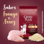 Ração GranPlus Menu para Cães Adultos de Porte Médio e Grande Sabor Frango e Arroz 15Kg