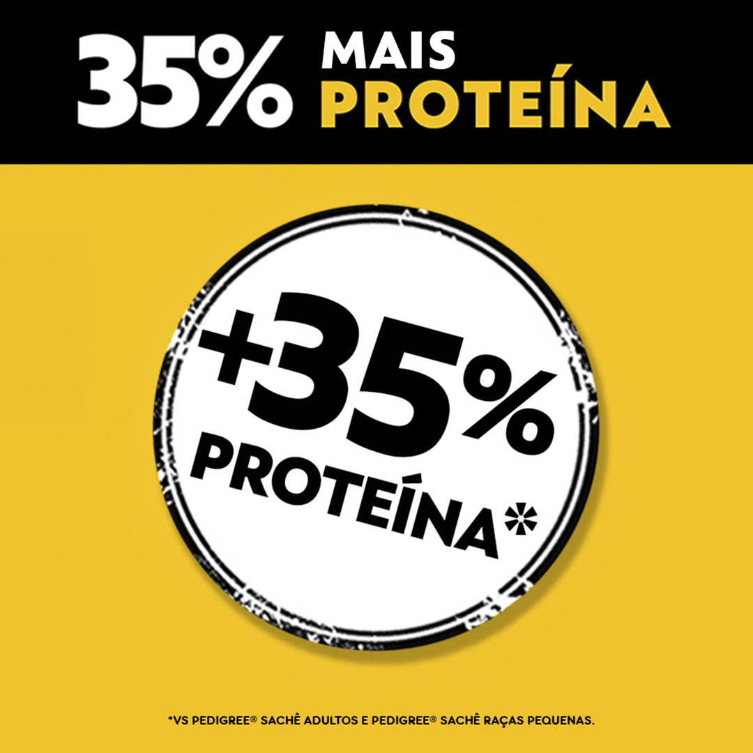 Ração Úmida Pedigree High Protein para Cães Adultos Sabor Porco e Carne 85g