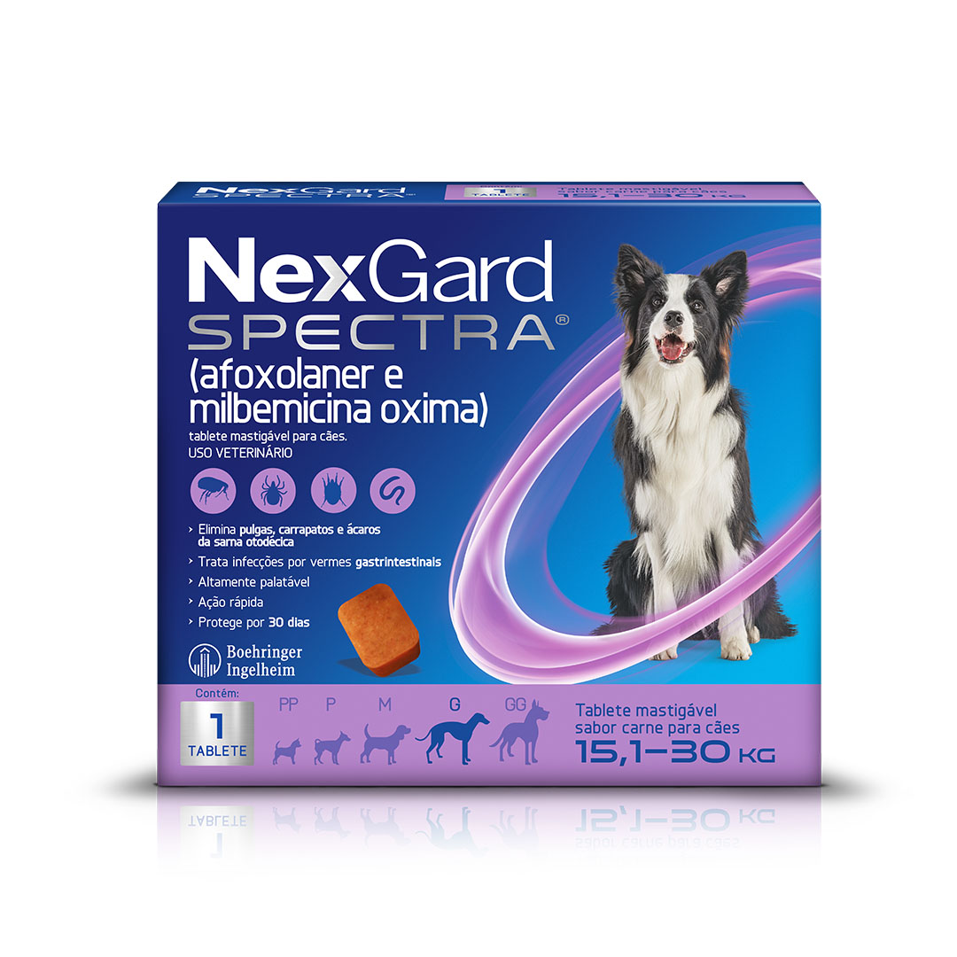 Nexgard Spectra para Cães de 15,1 a 30Kg 1 Comprimido Boehringer Ingelheim