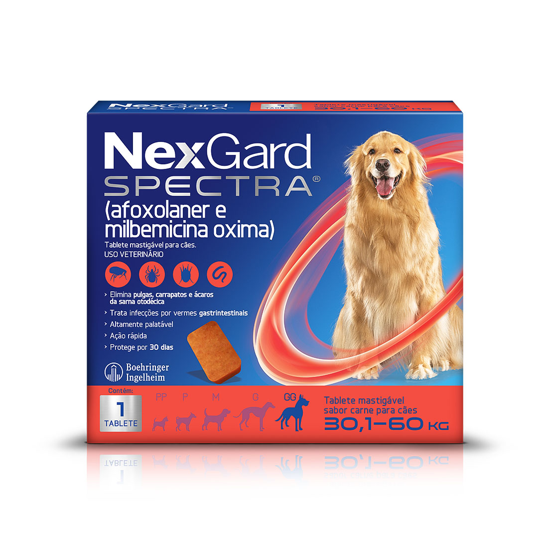 Nexgard Spectra para Cães de 30,1 a 60Kg 1 Comprimido Boehringer Ingelheim