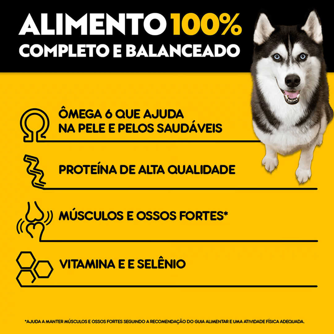 Ração Úmida Pedigree High Protein para Cães Adultos Sabor Porco e Carne 85g