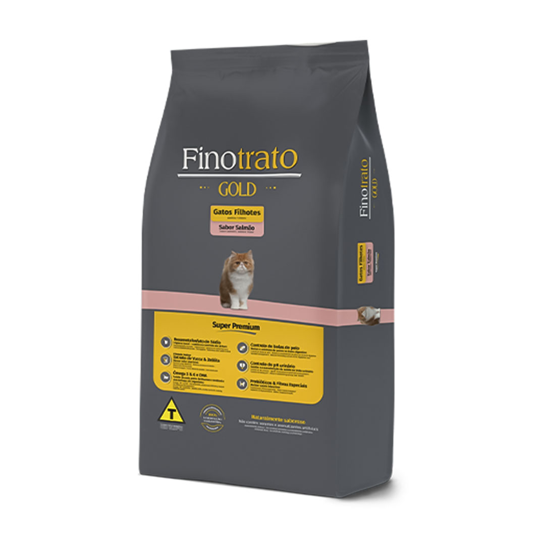 Ração Finotrato Gold para Gatos Filhotes Sabor Salmão 1Kg