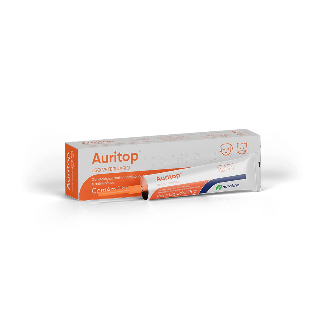 Auritop Gel Otológico para Cães e Gatos 15g Ourofino