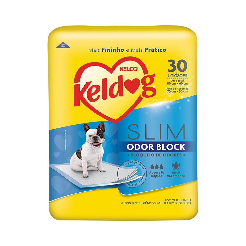 Tapete Higiênico Keldog Slim Odor Block para Cães 30 Unidades