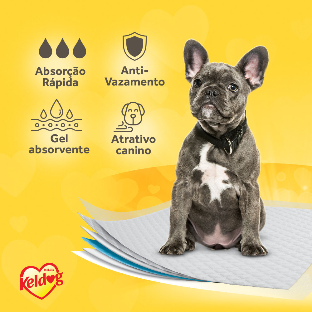 Tapete Higiênico Keldog Slim Odor Block para Cães 30 Unidades