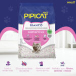 Granulado Sanitário Pipicat Bianco Sensitive para Gatos 1,8Kg