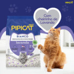 Granulado Sanitário Pipicat Bianco Lavanda para Gatos 1,8Kg