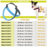 Peitoral Agila Fluo 9 para Cães Azul Ferplast