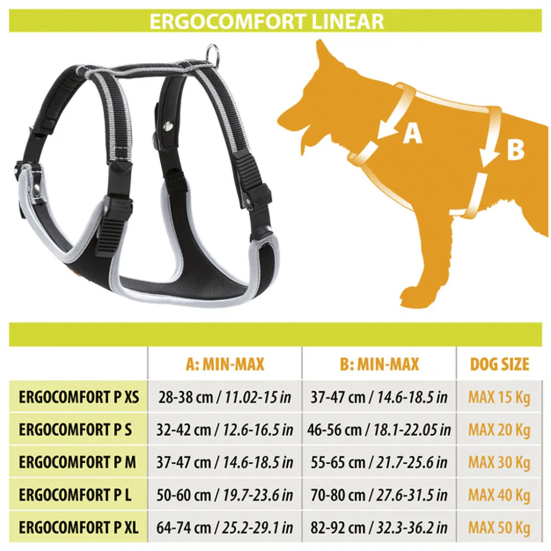 Peitoral Ergocomfort para Cães Cinza Tamanho GG Ferplast