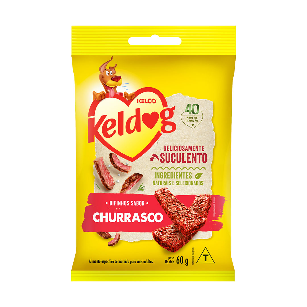 Petisco Keldog Bifinho Churrasco para Cães 60g