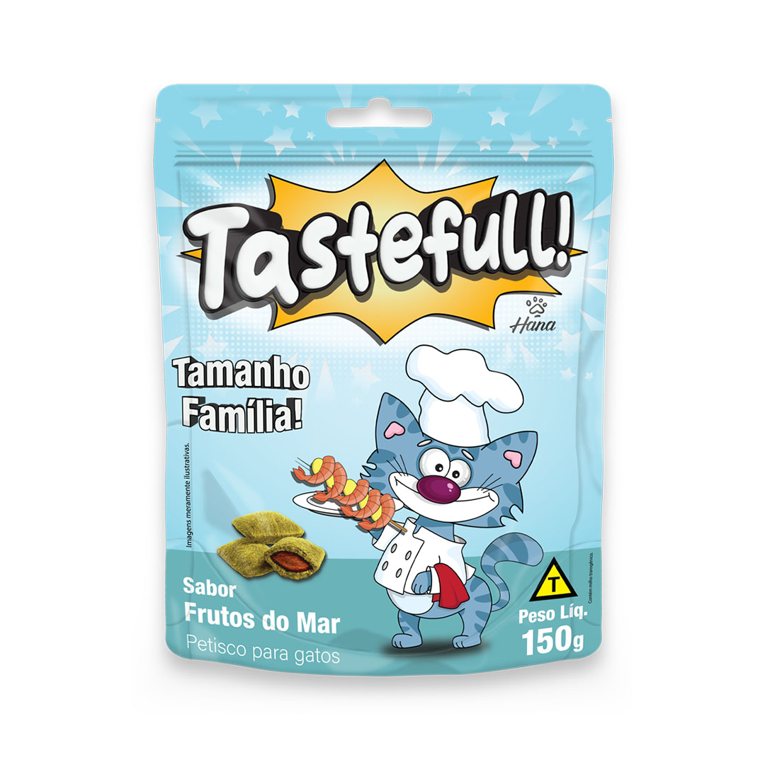 Petisco Hana Nuggets Tastefull para Gatos Adultos Frutos do Mar 150g